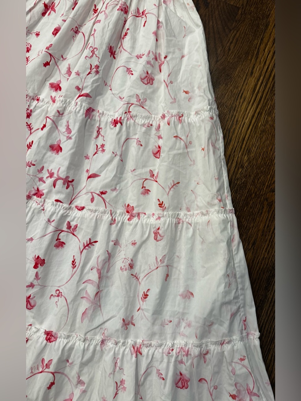 Hill House Red Botanical Nap Dress Size Small Flaws - Picture 3 of 12
